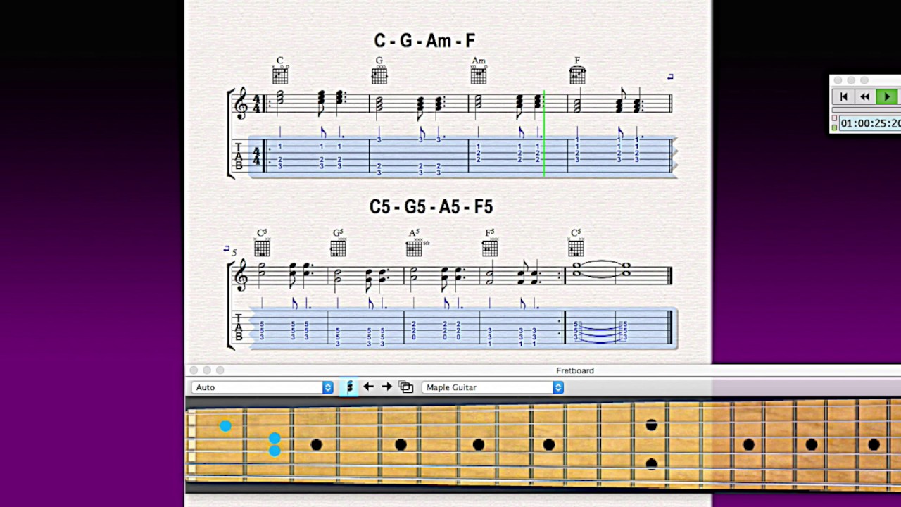 How to play C G Am F on guitar  =  C G Am F kitaralla