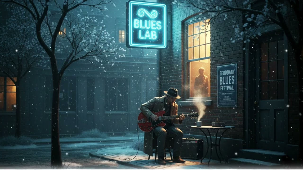 February | Stormy Deep Blues Instrumental - The Shadow of Spring
