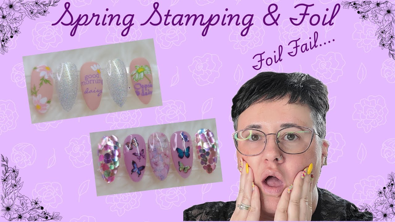 2 Designs | 1 with Clear Jelly Stamper | 1 with Full Cover Nail Foil FAIL? | Nail Art Tutorial