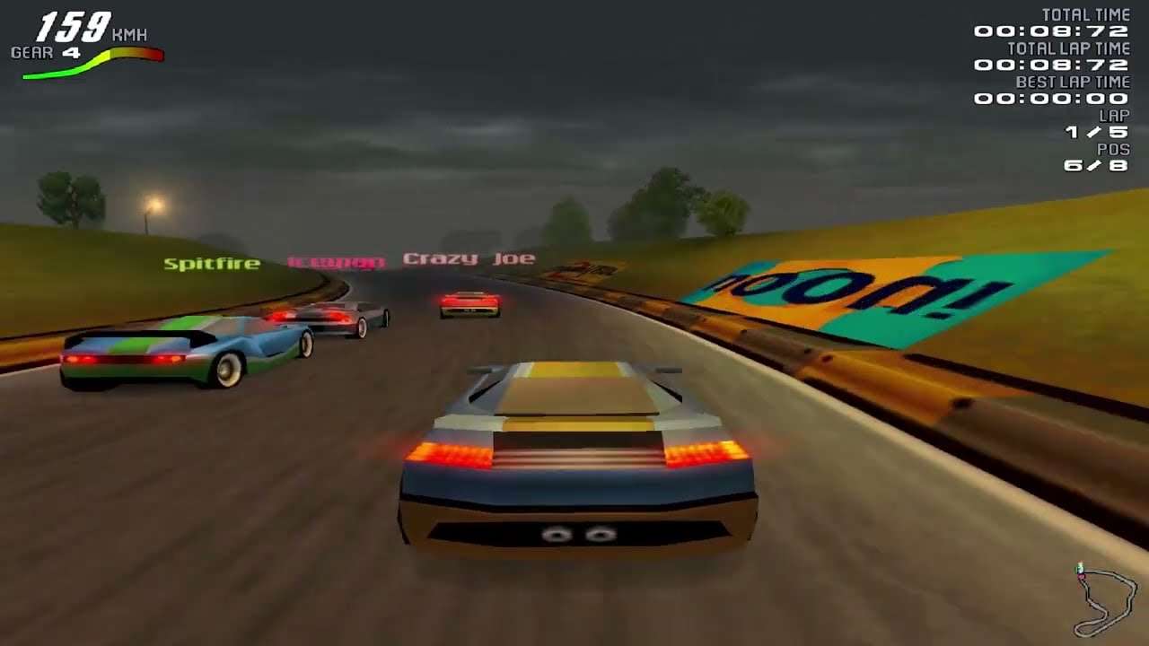 Motorhead Walkthrough #7 - Division 1 - Race 1 - Goldenbridge