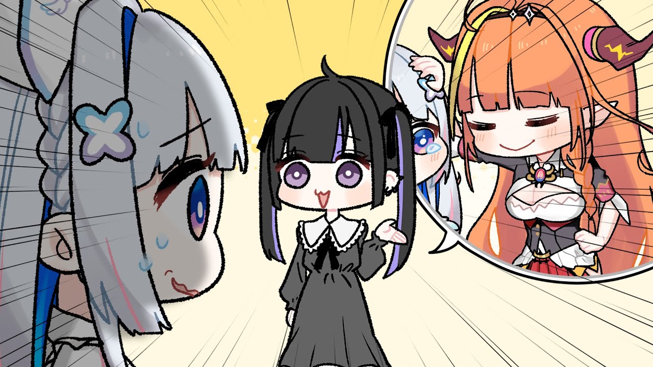 【手描き】初めて身バレの危機を迎えたかなた【天音かなた / 桐生ココ /  / ホロライブ / 切り抜き】