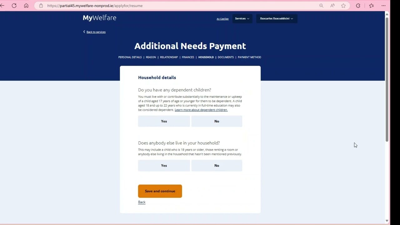 How to apply for Additional Needs Payment on MyWelfare