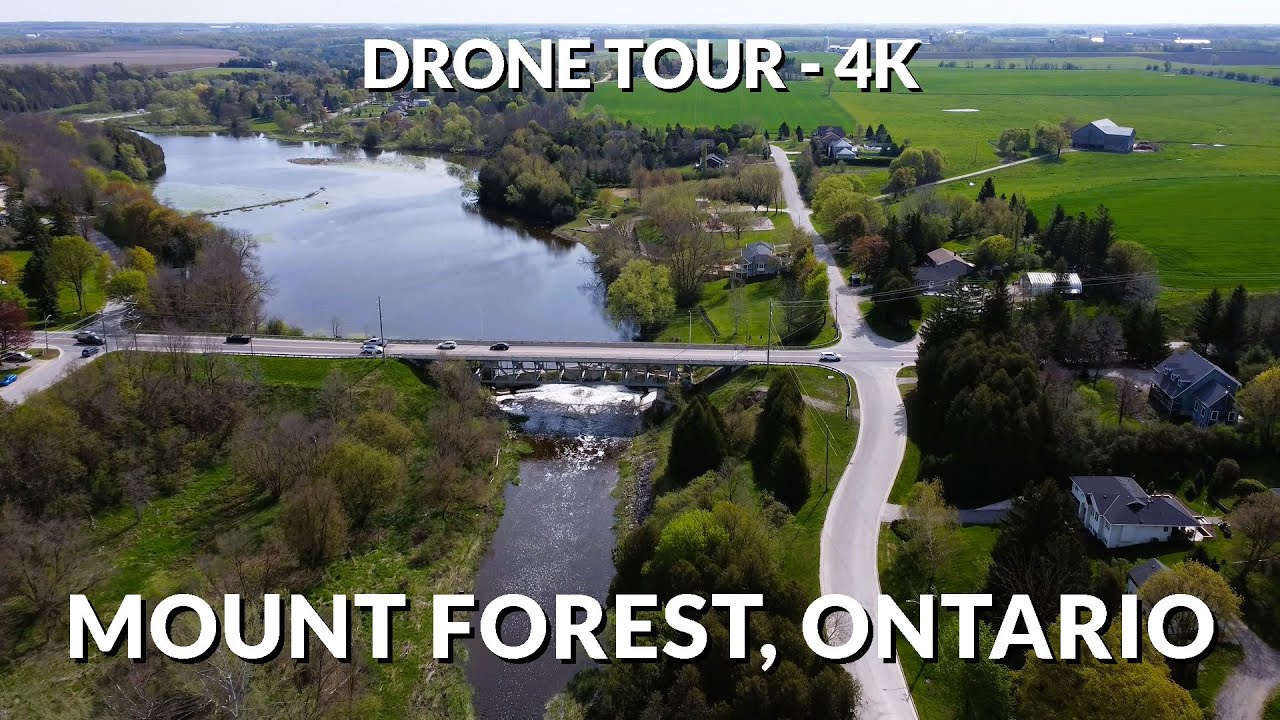 Mount Forest, Ontario: Aerial Highlights in 4K | Scenic Splendor from Above 🚁🌲