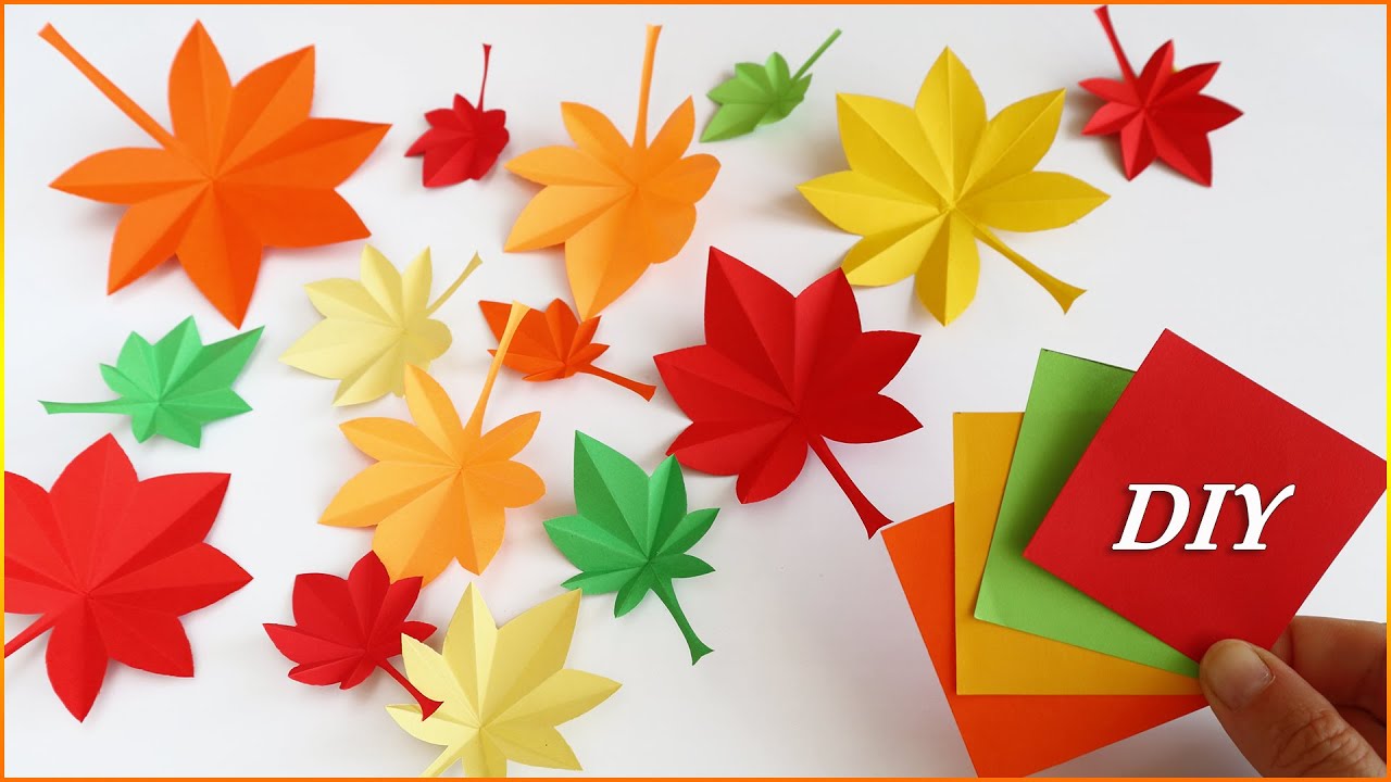 🍁Листья для осеннего декора🍂Осенний бумажный кленовый лист