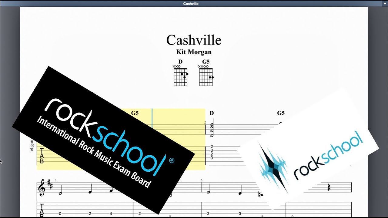 Cashville Rockschool Debut Grade Guitar