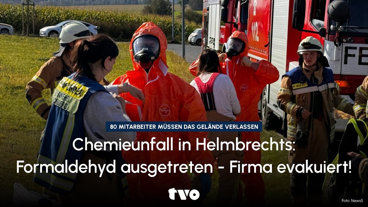 Chemie-Unfall in Helmbrechts: Formaldehyd ausgetreten - Firma evakuiert!