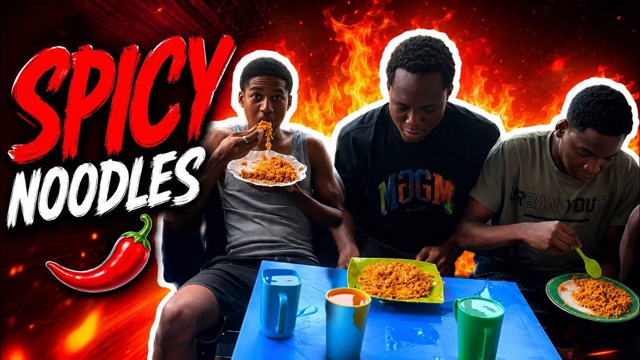WE  TRIED THE SPICIEST 🌶️NOODLES 🍜 ON CAMPUS 