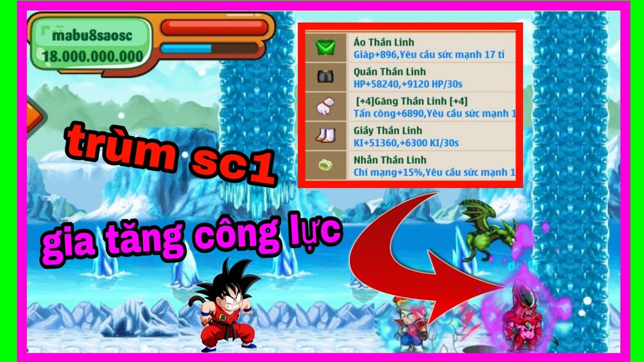 Ngọc Rồng Online - Tr&ugrave;m Sc1 Gia Tăng C&ocirc;ng Lực...&Uacute;p đệ 60 Tỉ