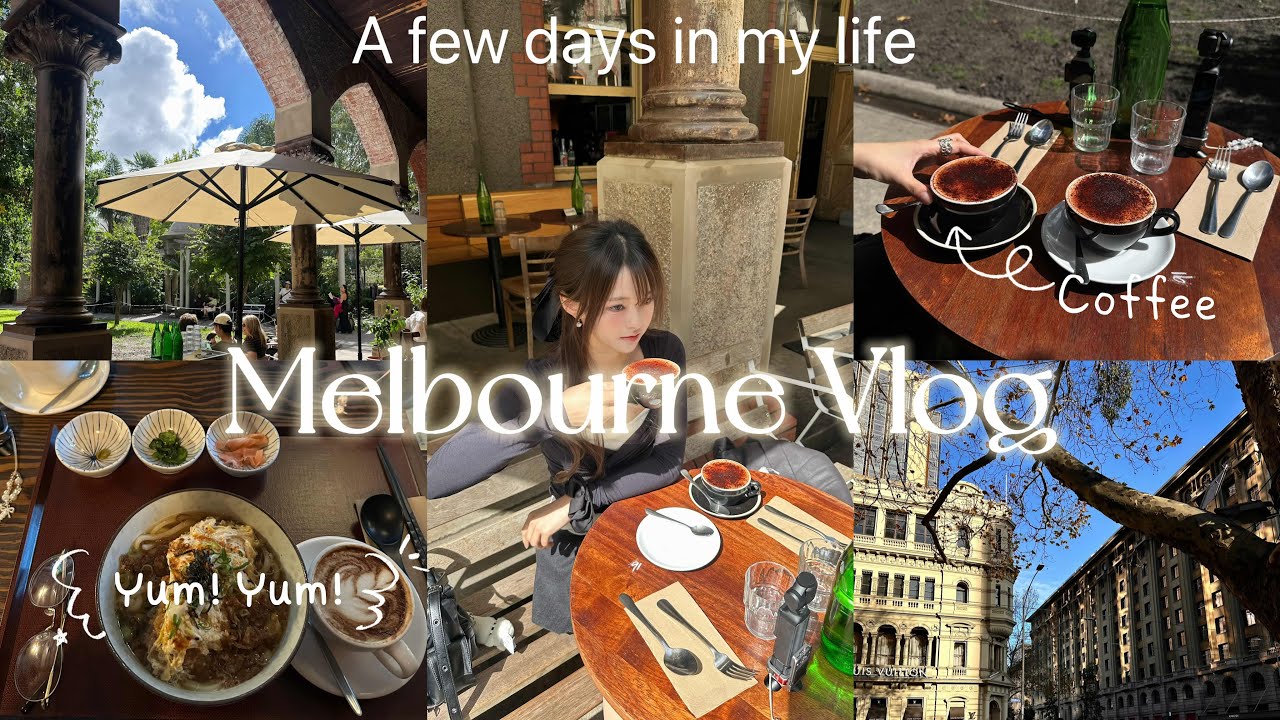 melbourne vlog 𑣲⋆ cafes, hanging out with friends, enjoying sunny days