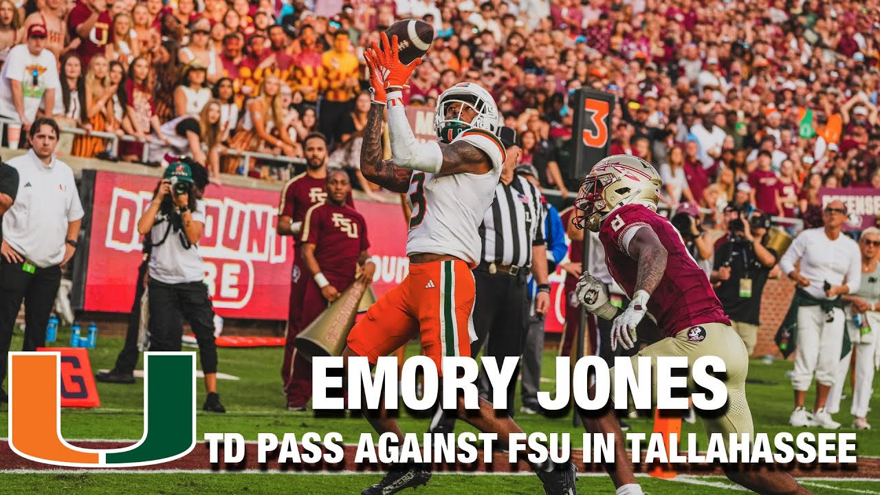 Miami's Emory Williams Throws First TD Pass Against FSU In Tallahassee This Season