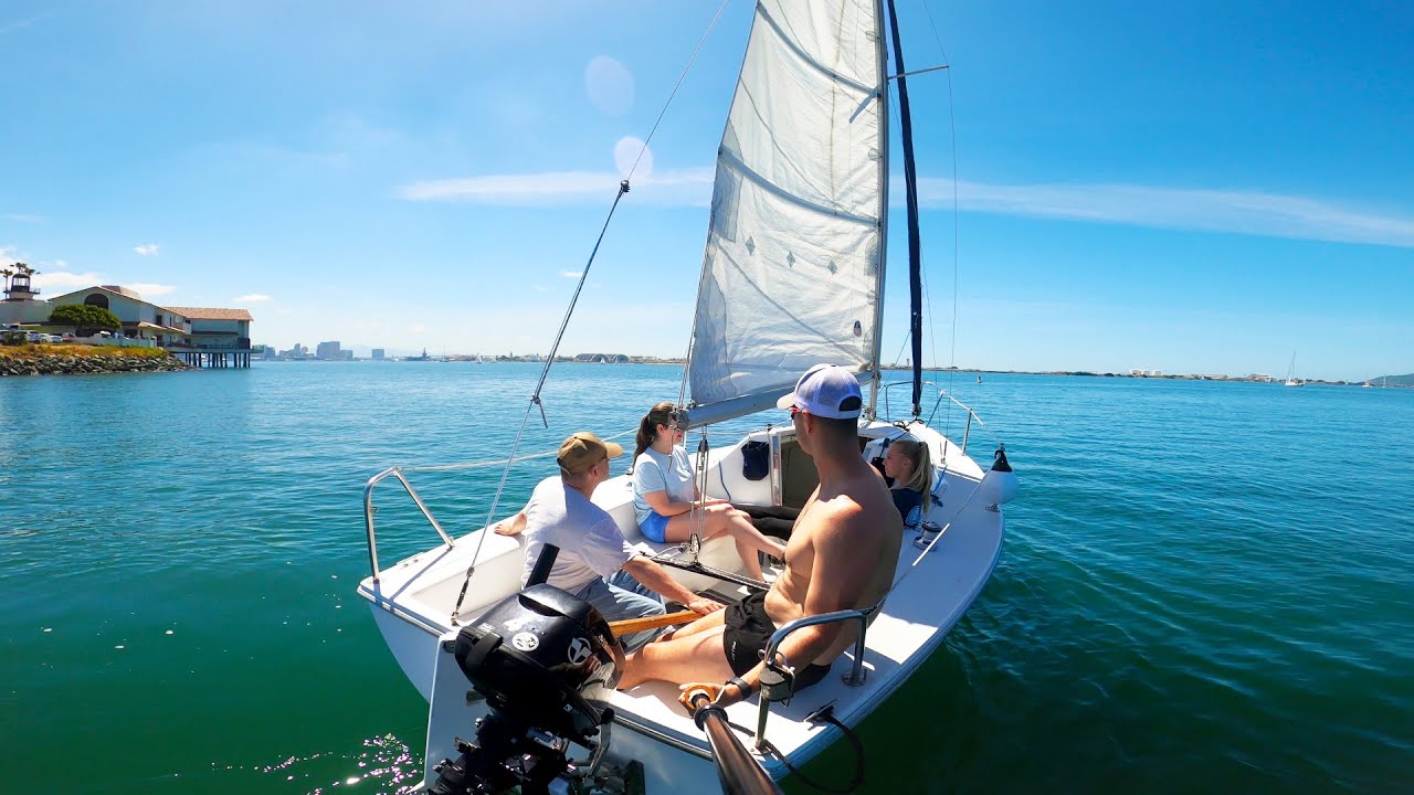 Sailing in San Diego Bay California with Friends