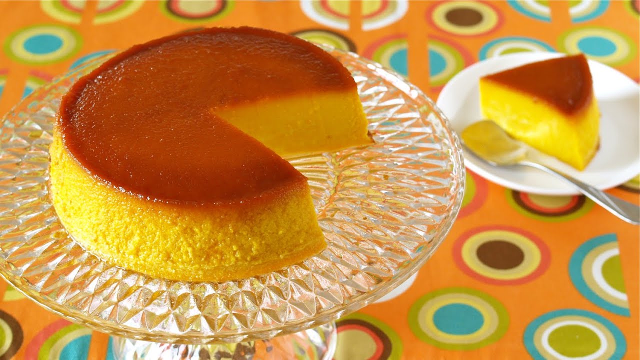 Kabocha Purin Cake for Halloween (Pumpkin Pudding) ハロウィンにかぼちゃプリンケーキ - OCHIKERON - CREATE EAT HAPPY