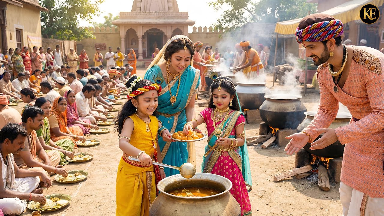 जब नन्हे कृष्ण ने सबको भोजन कराया || यशोमती मैय्या के नंदलाला || Shree Krishan Leela