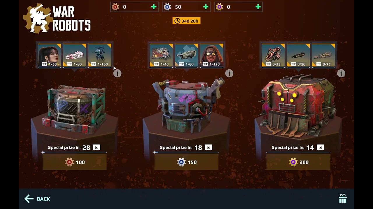 WAR ROBOTS GLITCH/BUG????DO NOT OPEN THE SILVER CRATE IN THE NEW UPDATE