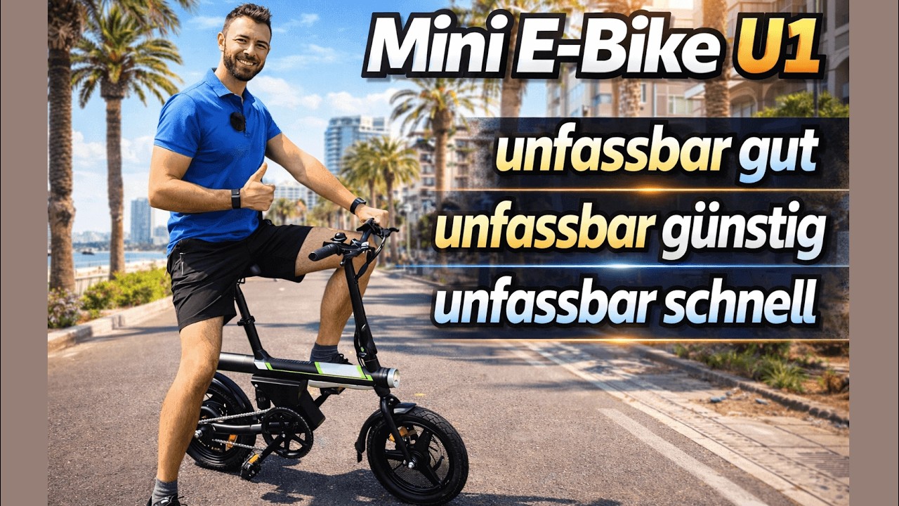 Mini City E-Bike U1 für 350€ fährt 32km/h! Was kann das Mini Fahrrad wirklich?