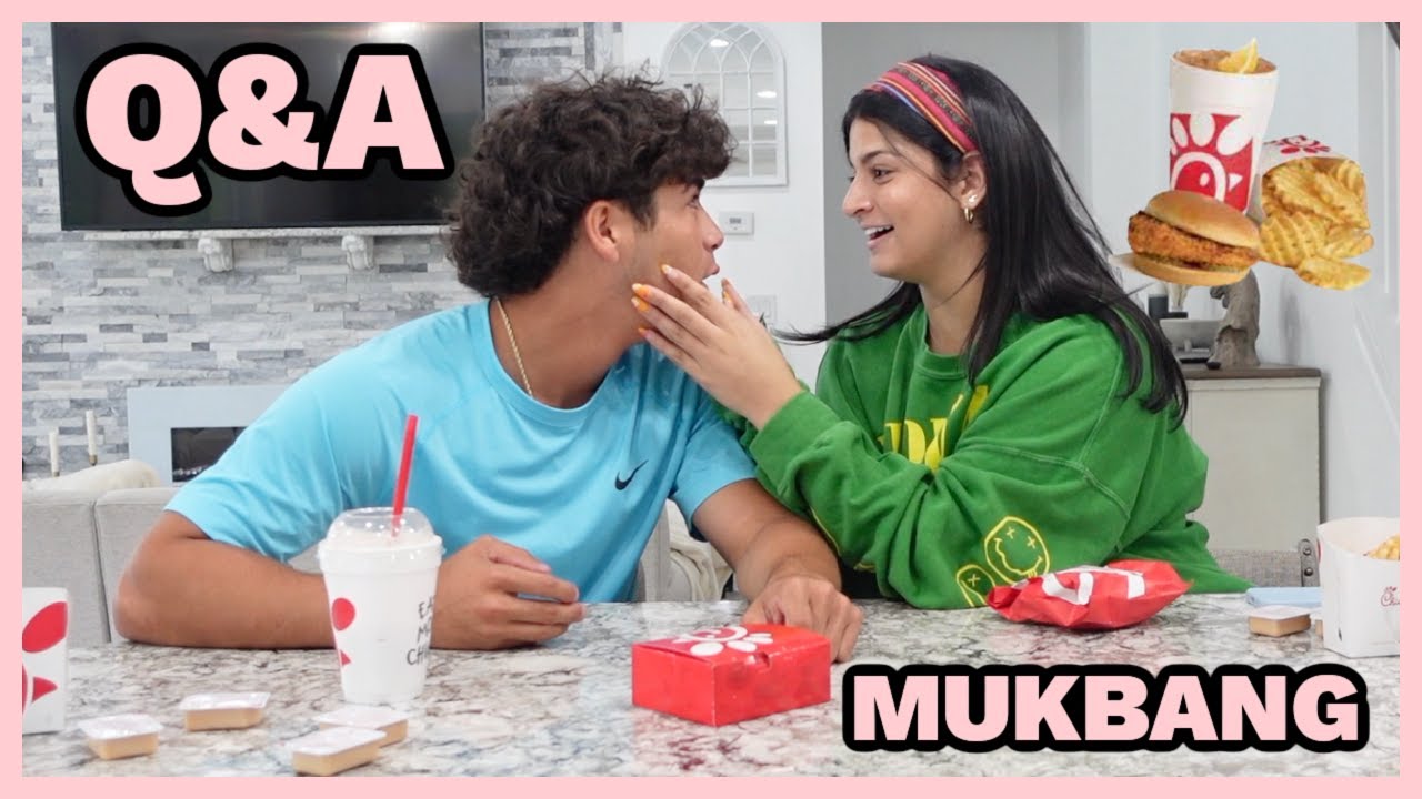 mukbang with my boyfriend(q&a)