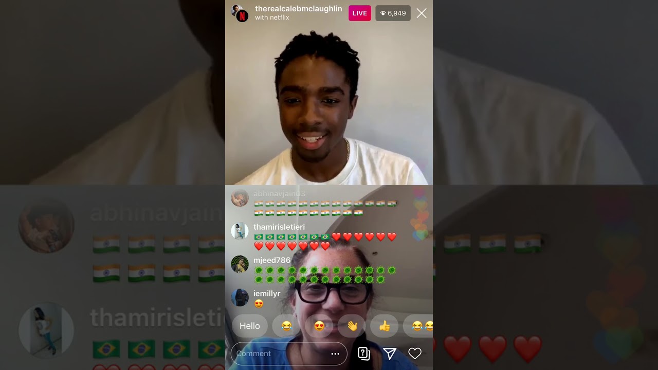 Caleb McLaughlin Instagram Live