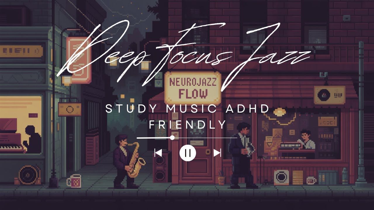 Deep Focus Jazz for Study & ADHD • Moonlight Focus Jazz | Lofi Study Music
