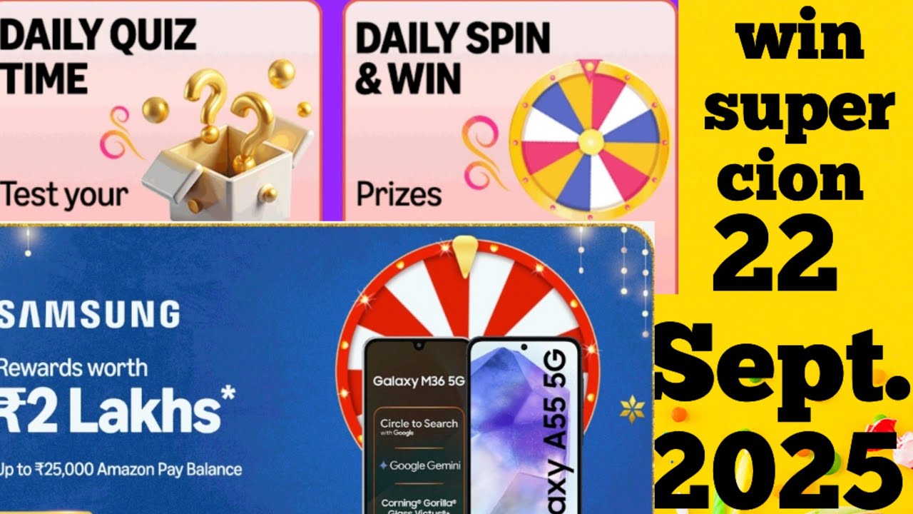 Amazon Daily Quiz Answer Amazon Sumsung Galaxy Quiz Answer Amazon sale OfferToday Amazon pay Balance