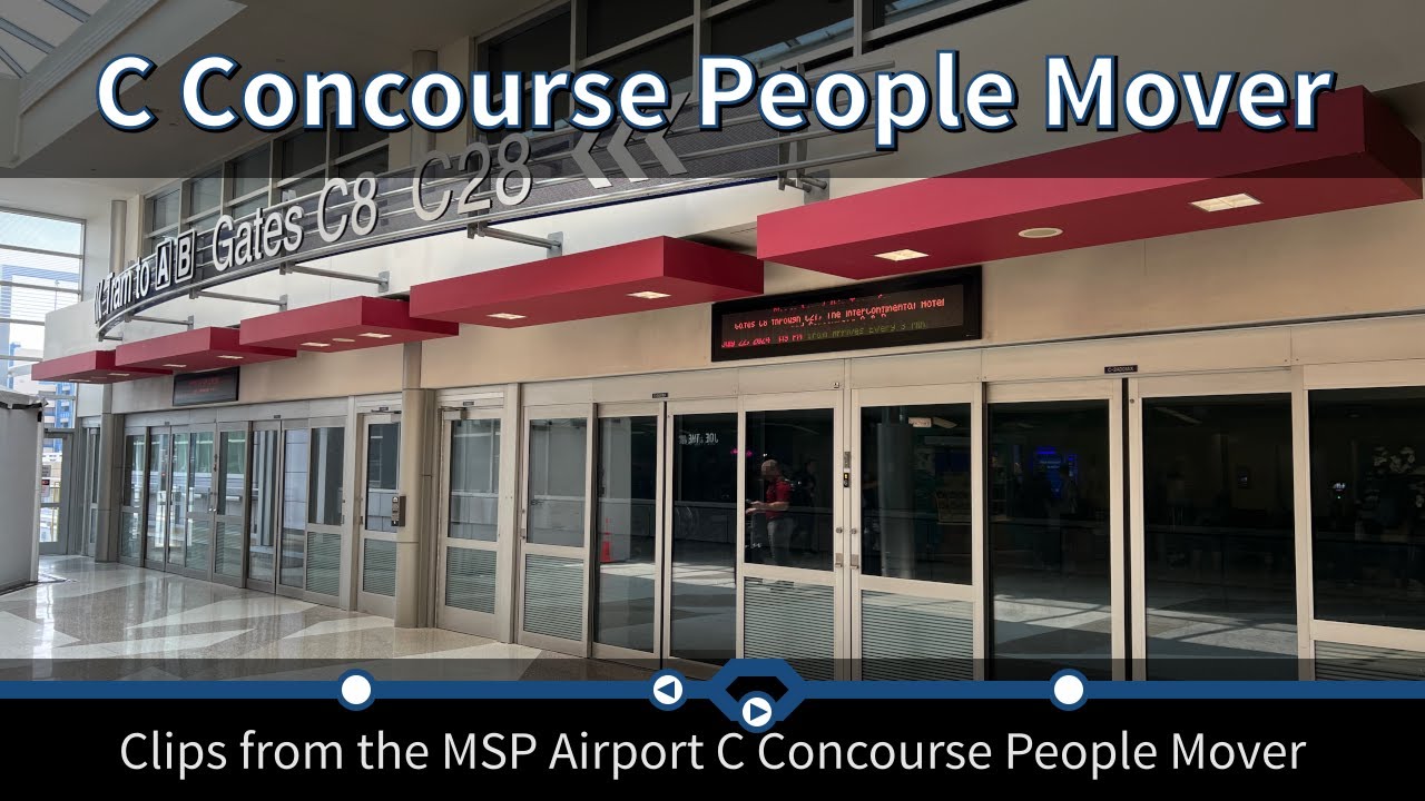 [C Concourse People Mover] Clips from the MSP Airport C Concourse People Mover (July 2024) [4k]
