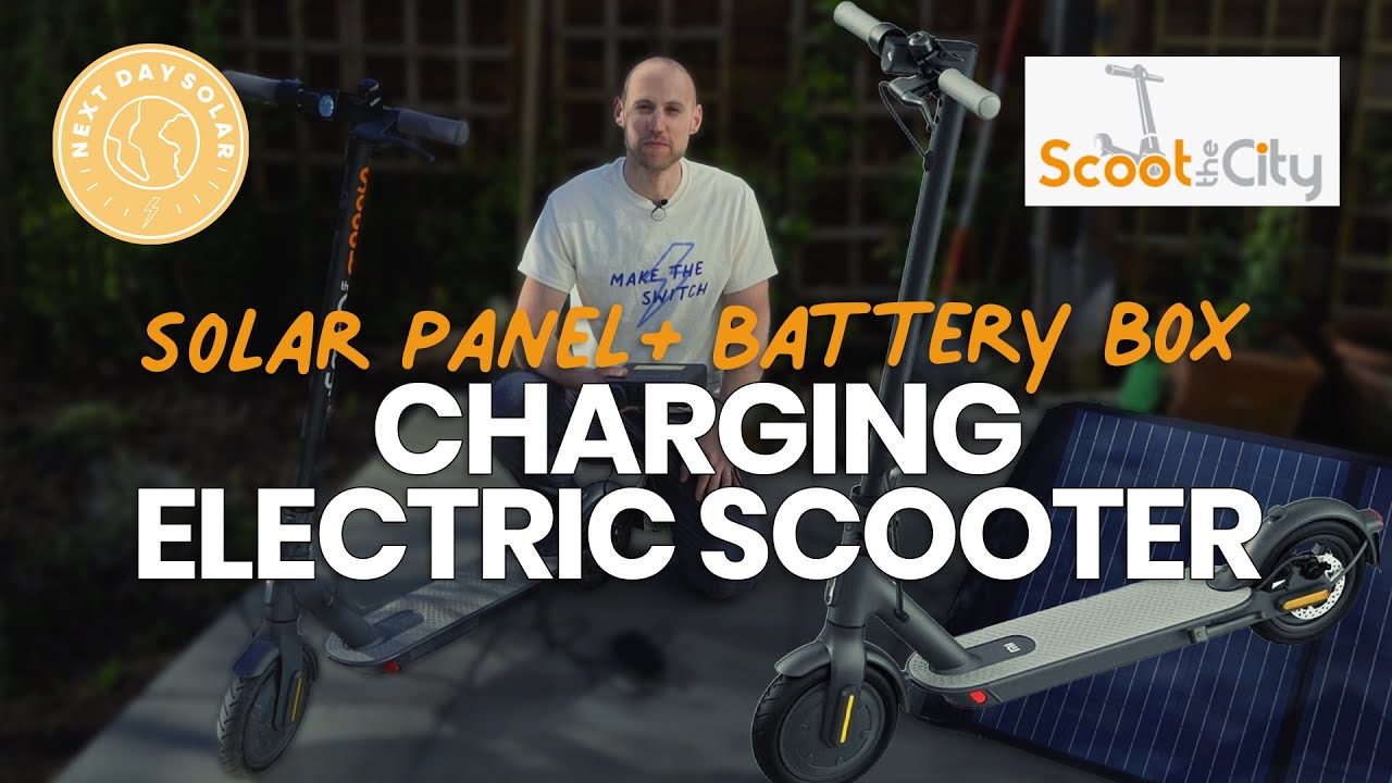 Solar Panel + Battery Box - Charging E Scooter from the Sun