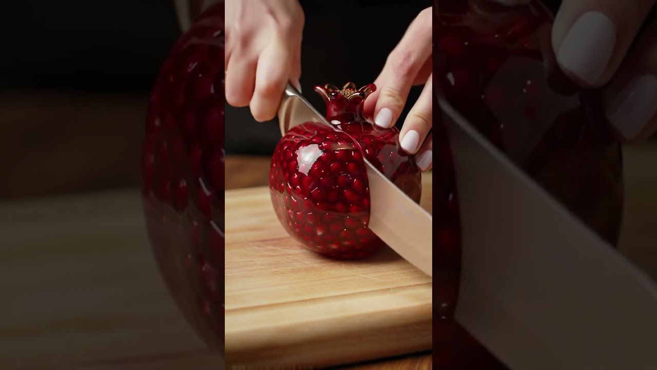 Glass Fruit Cutting AMSR #ai #fruitasmr #asmr #relaxing #fruitsounds #satisfying #fruitchopping