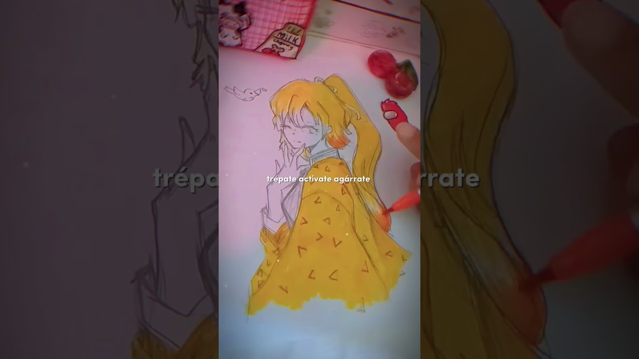 Drawing Zenitsu as female #shorts #demonslayerart #zenitsu #art  #zenitsuagatsuma #animeart #drawing