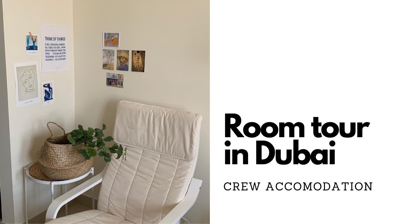 룸투어 Room tour in DUBAI✨ | Vlog 🇦🇪 두바이에 살고있는 외항사 승무원의 회사 숙소 구경하기 👀