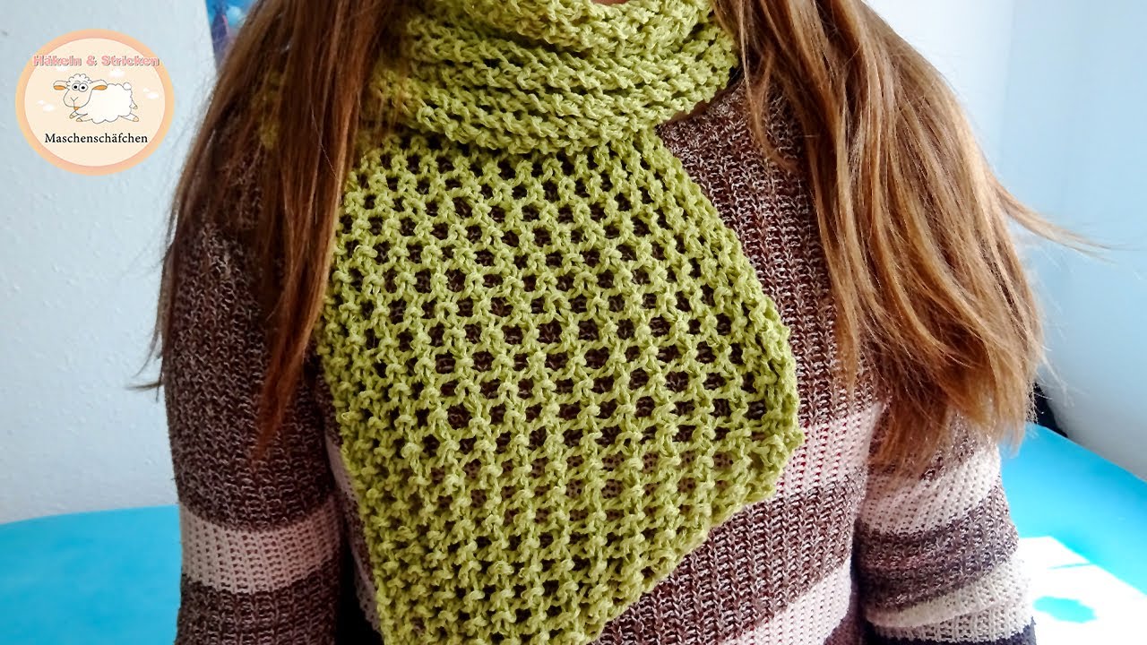 Sommerschal stricken / Sommer-Schal stricken / Laceschal stricken / Maschenschäfchen