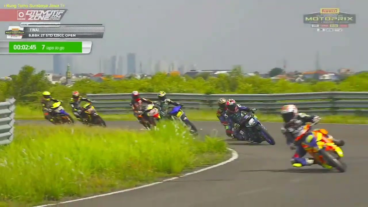 Full Race Bebek 2T Standar 125cc Open |  MOTOPRIX Round 1 Surabaya |  Sirkuit Gelora Bung Tomo