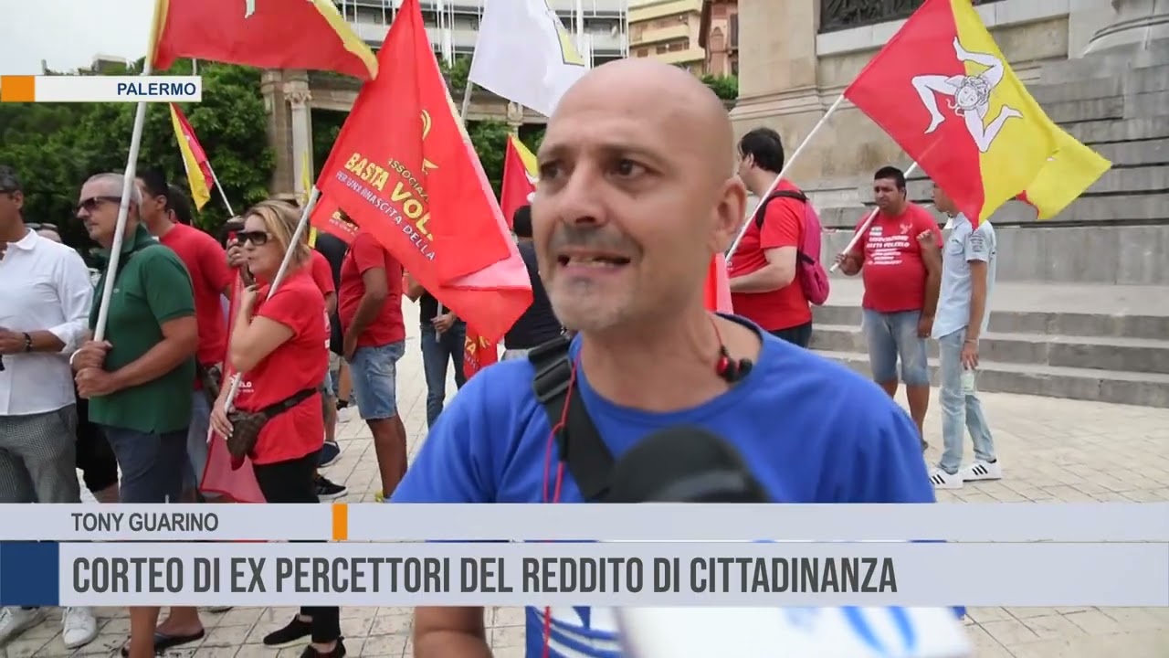 Palermo. Corteo di ex percettori del reddito di cittadinanza