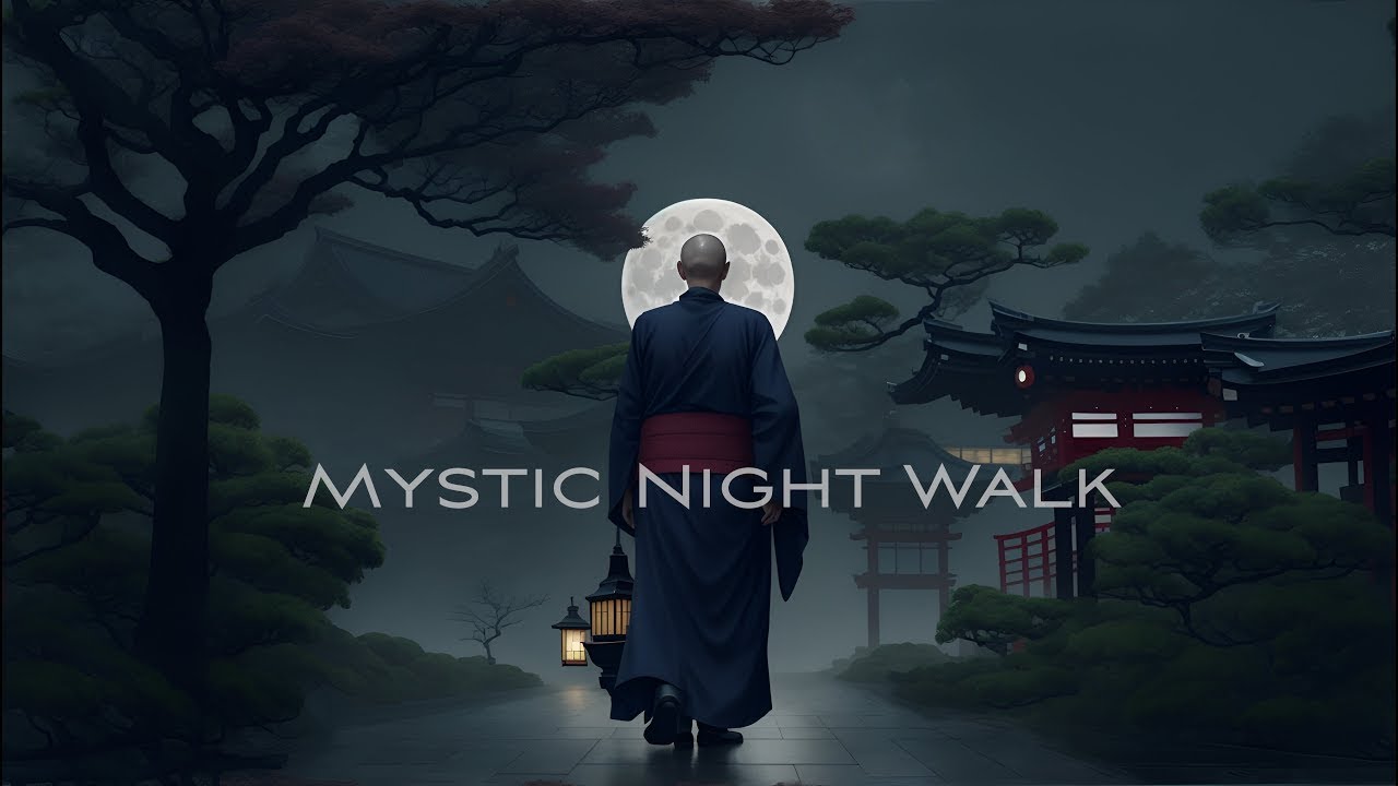 Mystic Night Walk: Japanese Monk's  in an Ancient City - Meditation Music for Sleep & Stress Relief