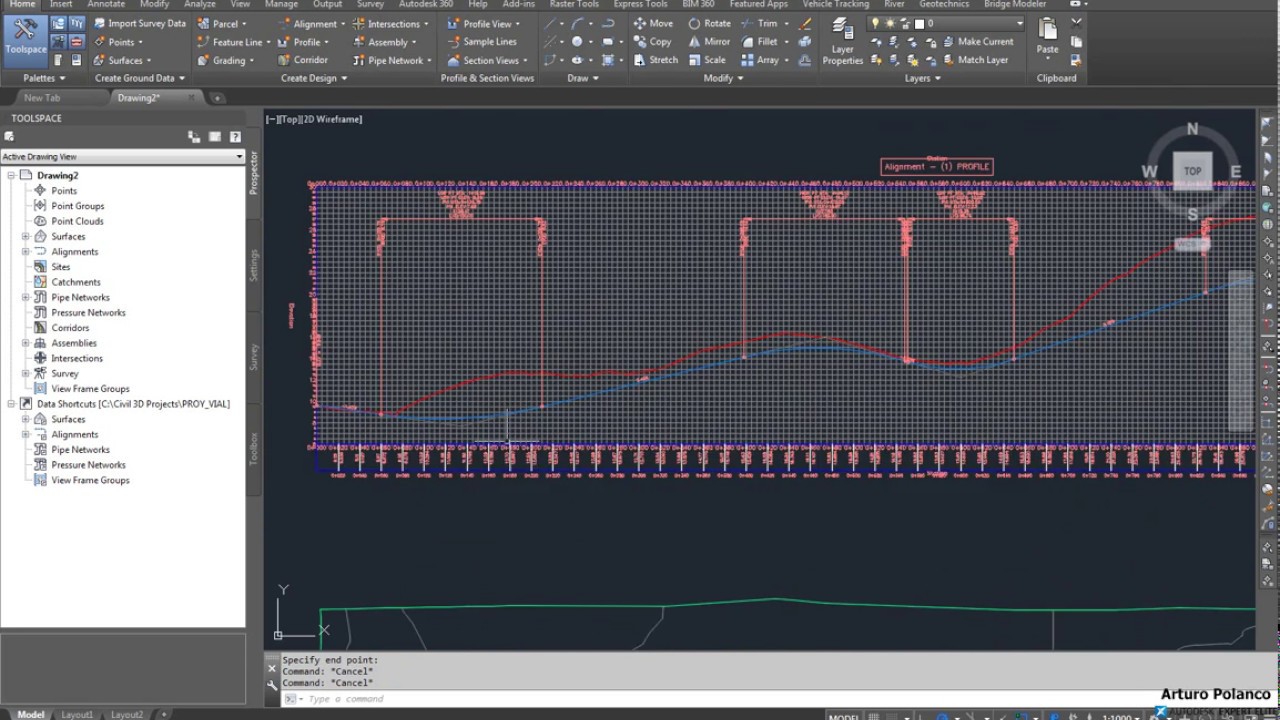 Extraer coordenadas desde un alineamiento horizontal.