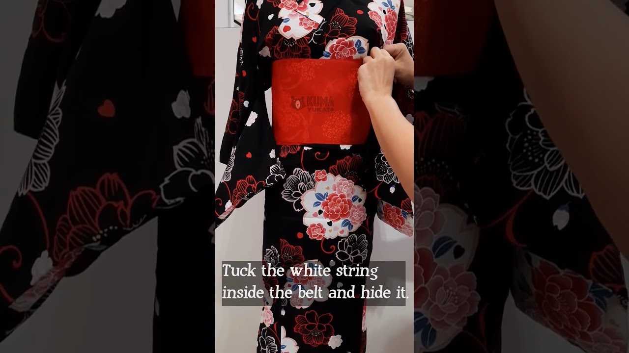 KUMA YUKATA | TUTORIAL: HOW TO TIE PRETIED OBI (YUKATA)