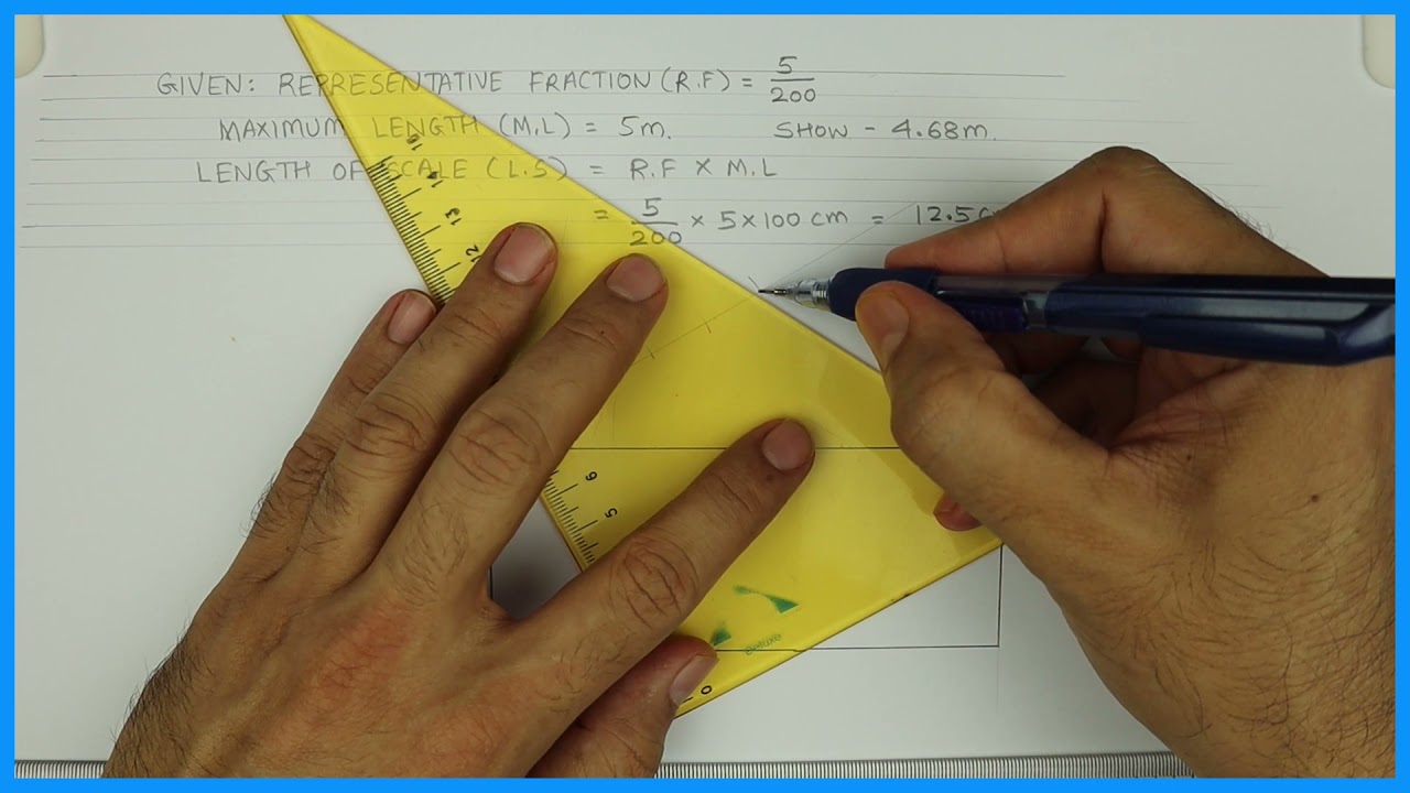 Diagonal Scale - 1 - Engineering drawing - Technical drawing