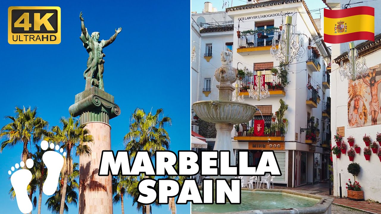 MARBELLA Spain Costa del Sol Andalucia Winter ► Walking Tour 4K ►