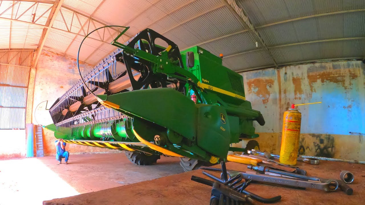 Montando plataforma john deere hidraflex 618f