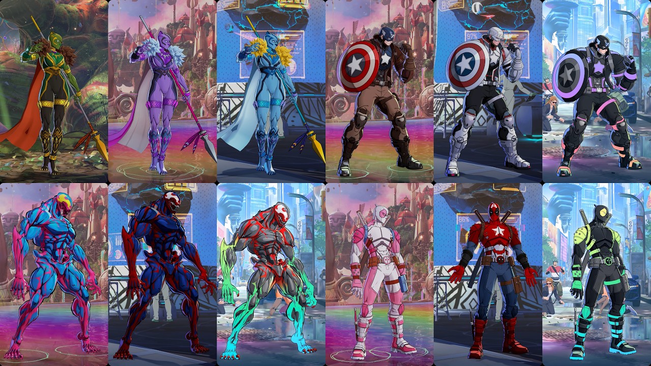 Every Color In Marvel Tokon