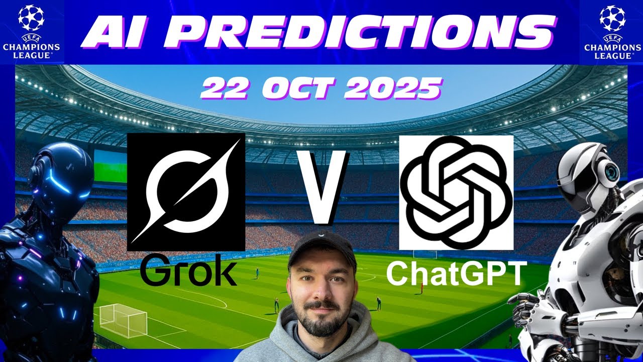 Grok v ChatGPT - AI Football Predictions | Champions League Wednesday 22nd October 2025