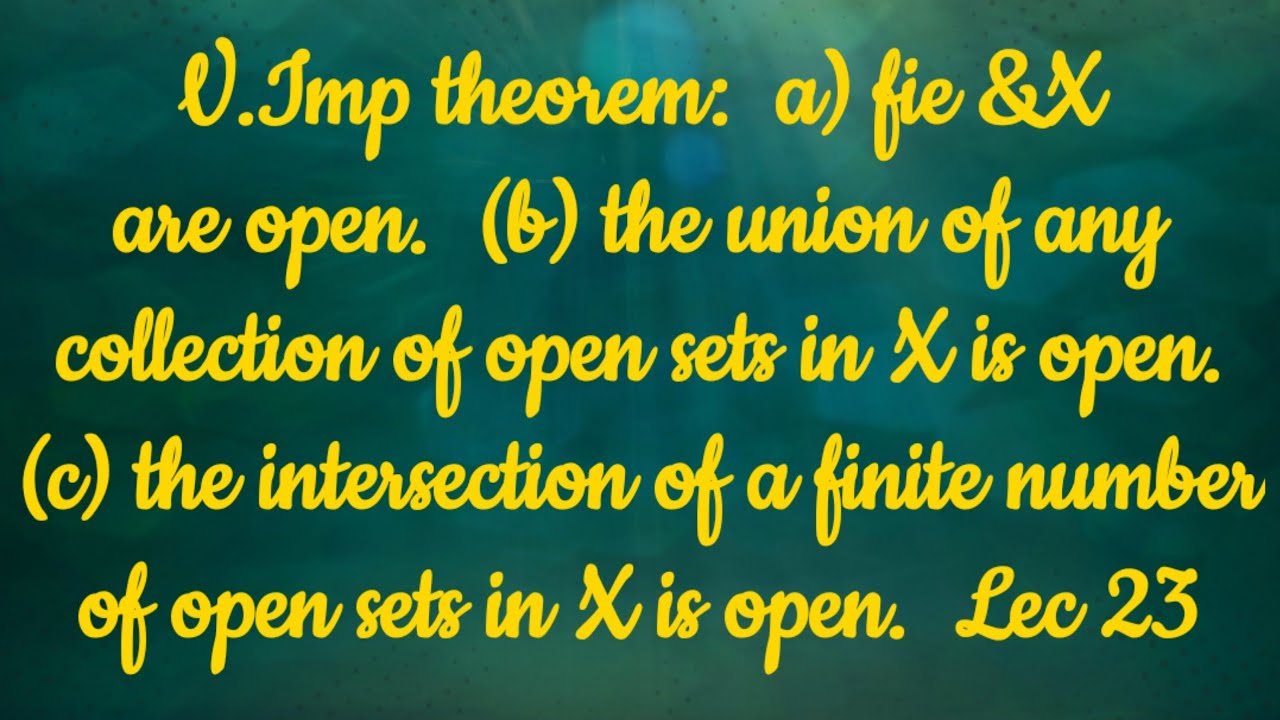 Let (X,d) be a metric space.Then (a) fie &X are open...v.imp theorem  #bscmath  #metricspace #pu