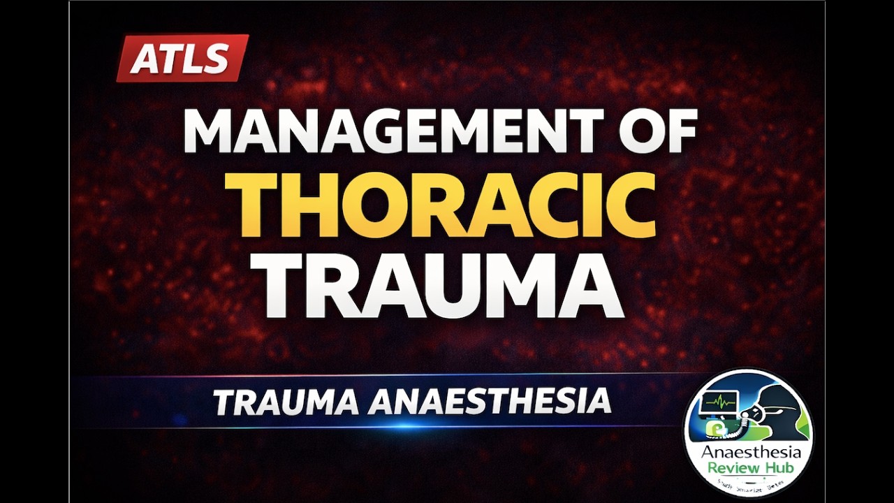 15. Thoracic Trauma | ATLS | Trauma Anaesthesia | Anaesthesia Review Hub