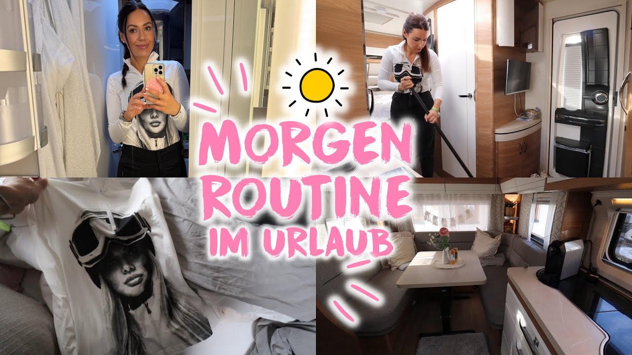 MORGENROUTINE im Urlaub☀️ • Camping Edition • Cleaning, Skin Care, Food •  Maria Castielle