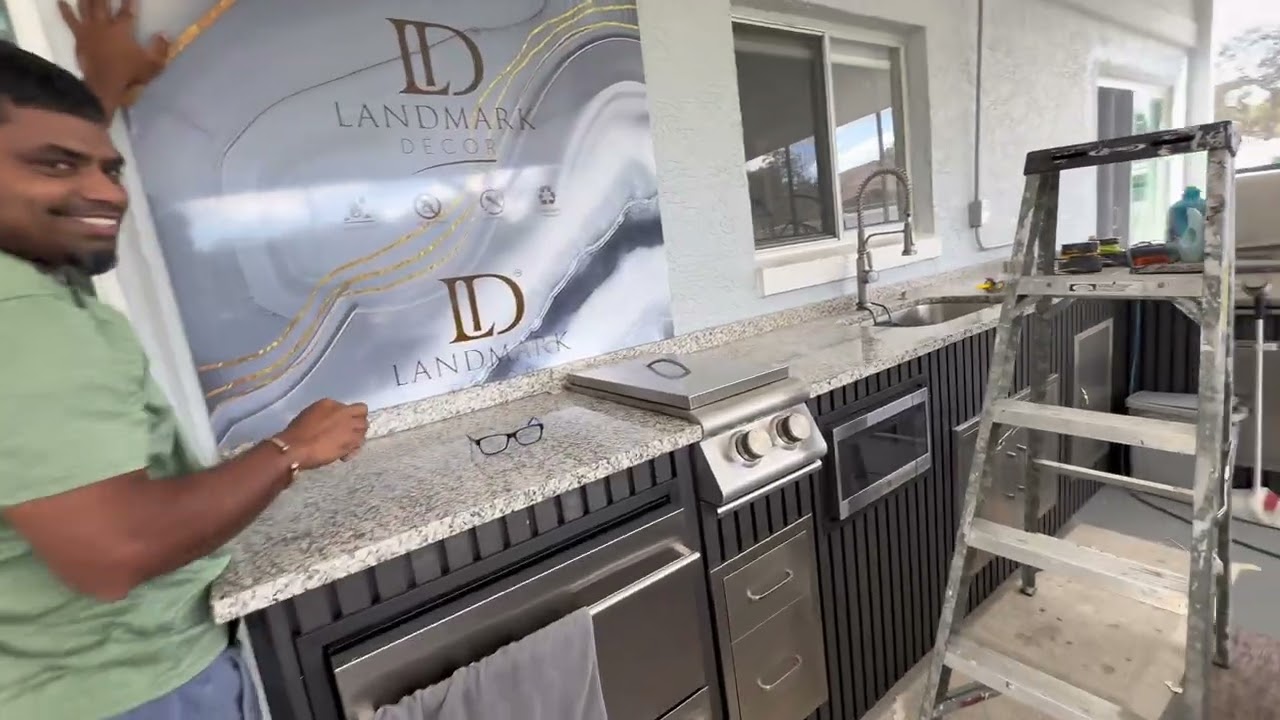 🇬🇾 КАК Я ДОБАВИЛА СТЕНУ В МОЮ ЛЕТНЮЮ КУХНЮ #modernhome #modernliving #outdoorkitchen