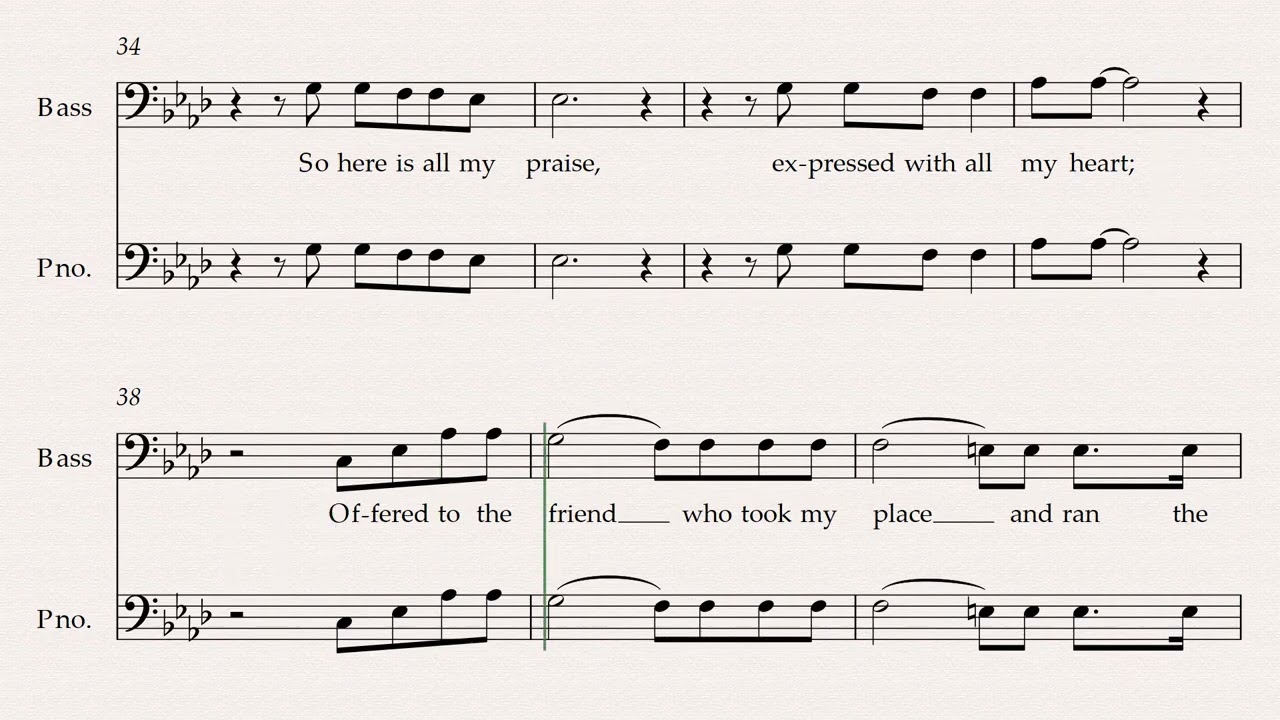 Were It Not For Grace with Grace Greater Than Our Sin I Bass Part I Lyrics & Notes
