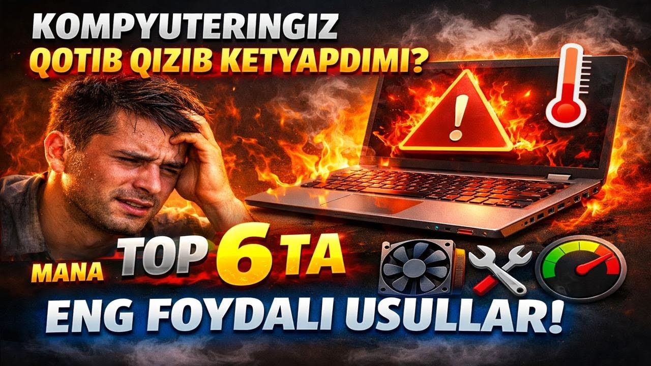 Kompyuteringiz qizib qotib ketyaptimi mana sizga top 6 eng foydali usul @TechByMirfayz