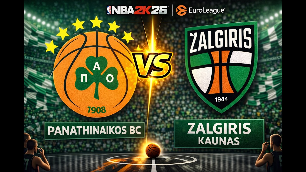 [TURKISH AIRLINES EUROLEAGUE 2025/2026] Panathinaikos AKTOR Athens vs Zalgiris Kaunas - NBA2K26