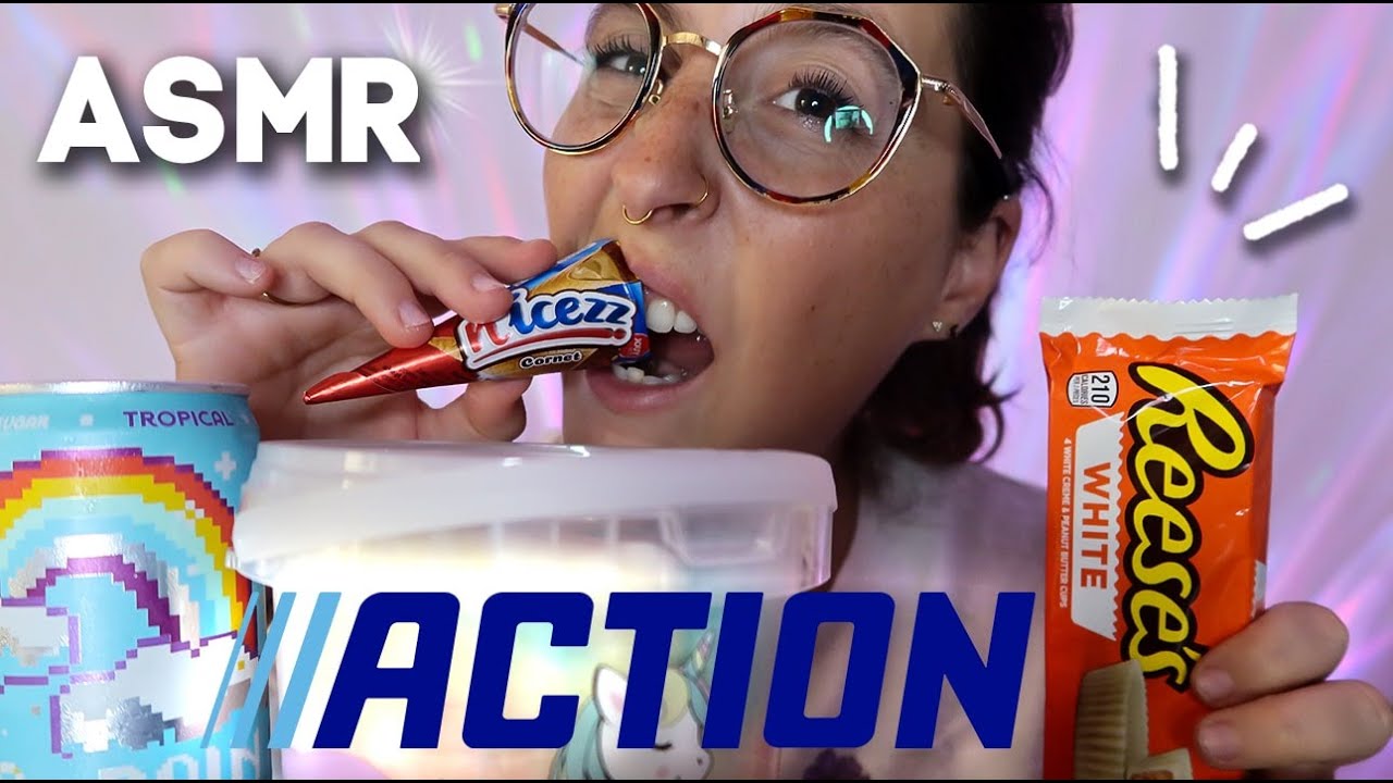 ASMR - Je TESTE des aliments (de chez ACTION) que je n'ai JAMAIS GOÛTÉ ! 🥲