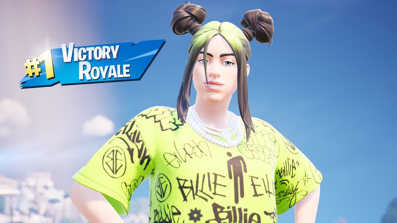 Victoria con la skin BILLIE EILISH Fortnite