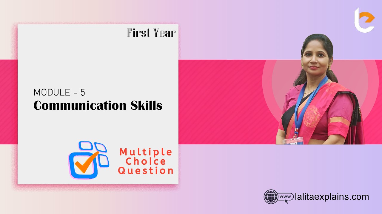 Employability Skills | MCQ's | Module - 5 :  Communication Skills | First Year CTS Students