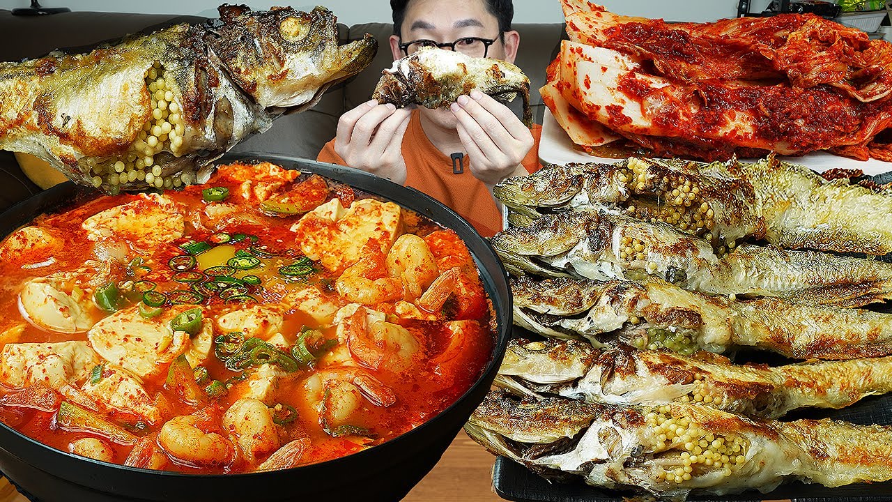 ASMR MUKBANGㅣSailfin sandfish & Sundubu Jjigae (Tofu Soup)ㅣEATING SHOW